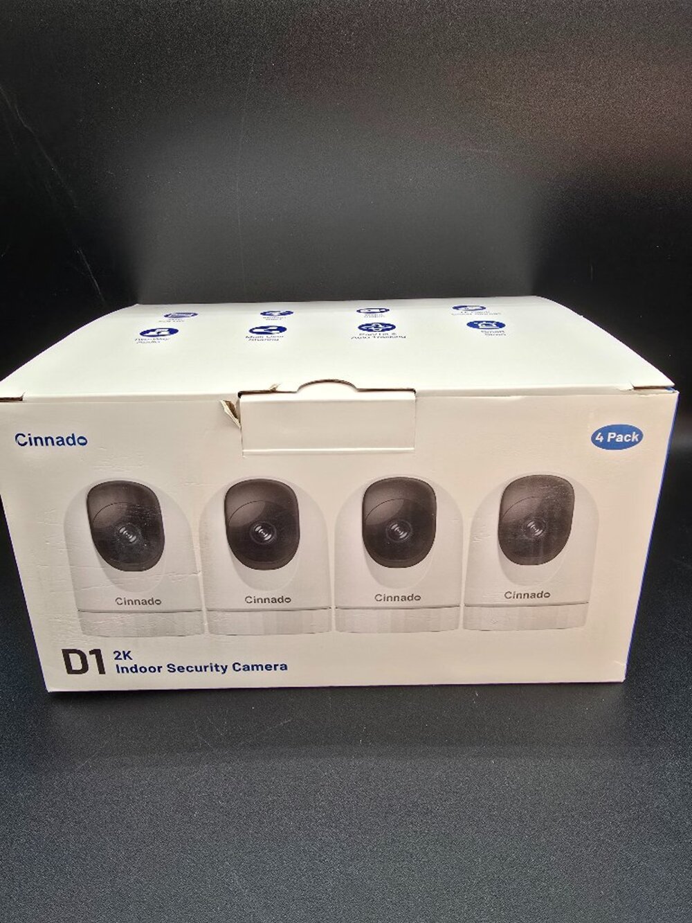 Cinnado D1 2K Indoor Security Camera 4-Pack 360° WiFi Baby Pet Monitor NIB